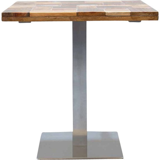 Vintage handgemaakte tafel van dennenhout en ijzer van Maxvintage sas, Italië