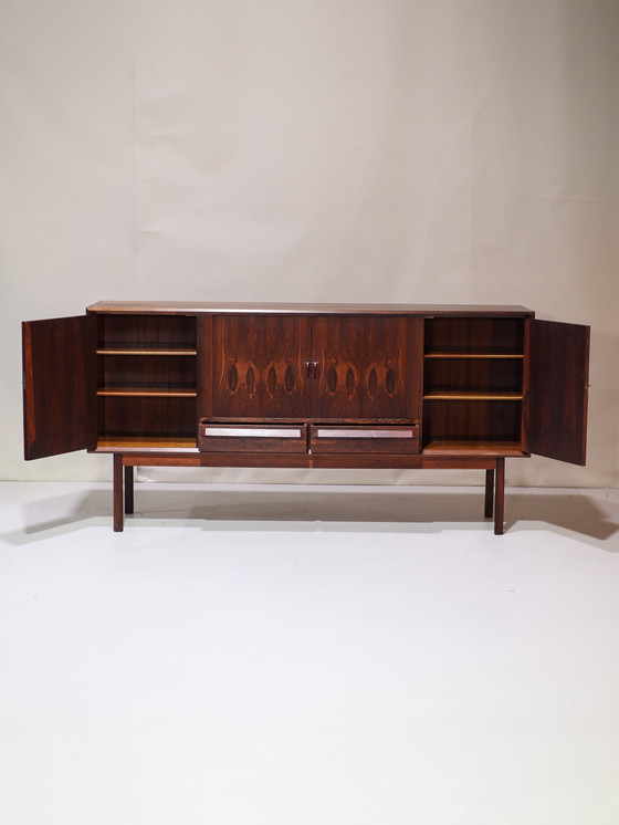 Image 1 of Buffet haut avec bar en bois de rose Buffet danois