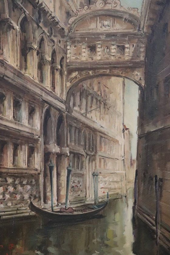 Image 1 of Venise, le Pont des Soupirs, huile sur toile, Italie, XXe siècle, signée C. Rizzi
