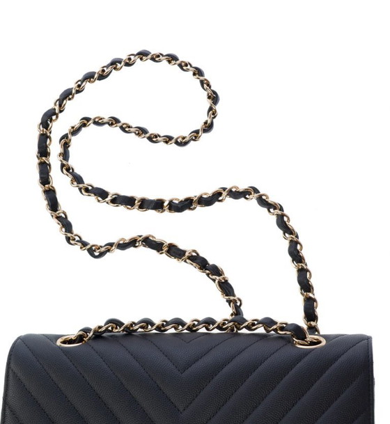 Image 1 of Sac CHANEL Timeless/Classique en Cuir Noir - 103492