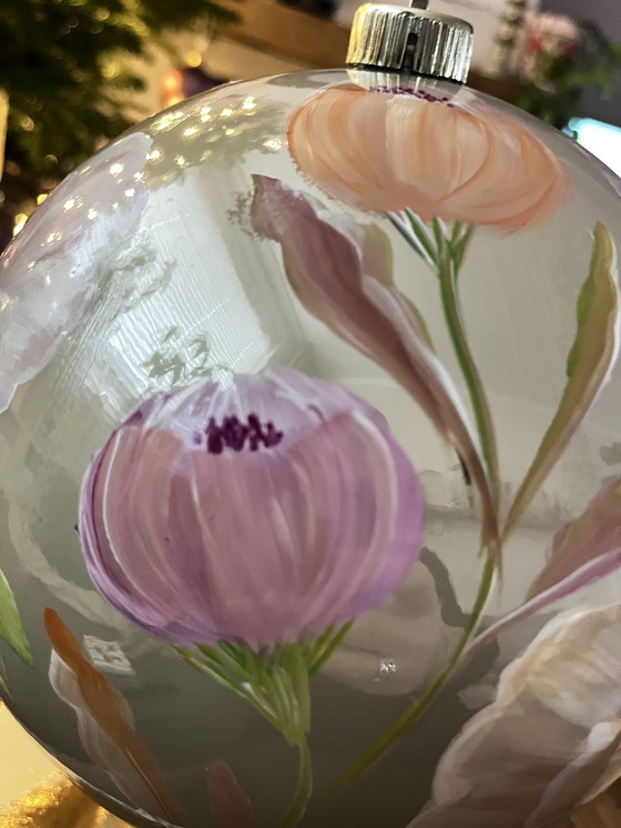 Image 1 of Hand-painted LARGE Christmas ball