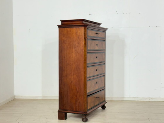 Image 1 of Zeer mooie antieke chiffonière ladekast/wastafel uit circa 1900, Biedermeier-stijl