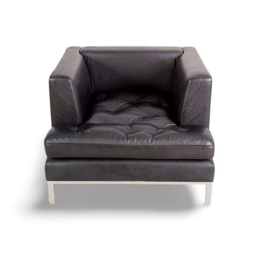 Originele de Sede DS-0040 lederen design fauteuil, zwart