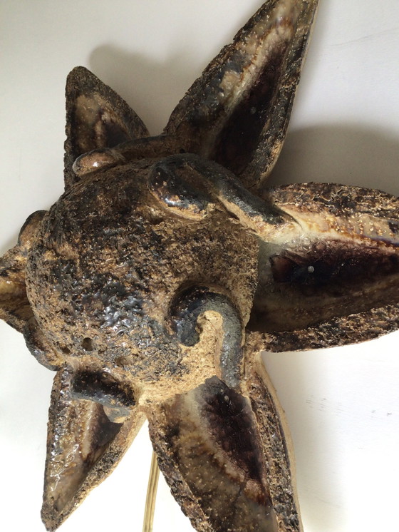 Image 1 of Vintage Brutalist Wandlamp, Zon, Bloem, Ster