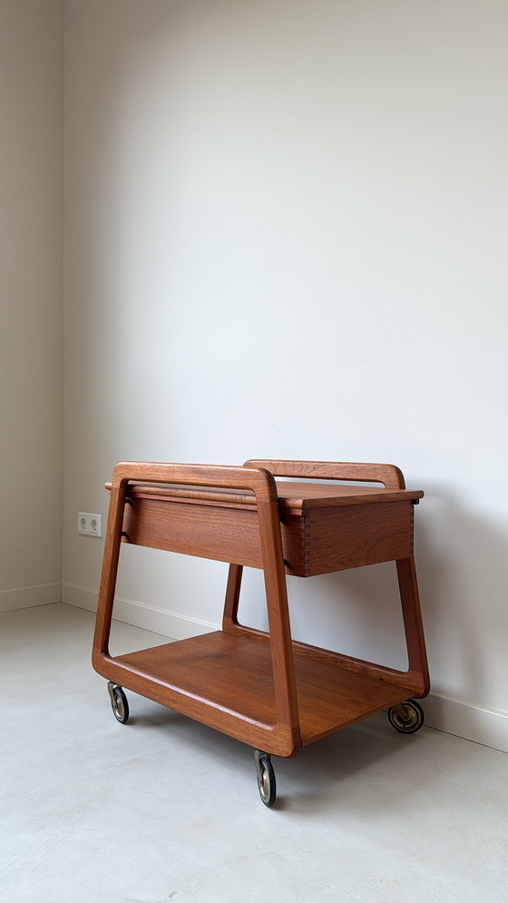 Image 1 of Vintage Danish wooden trolley / serving trolley from Sika Møbler