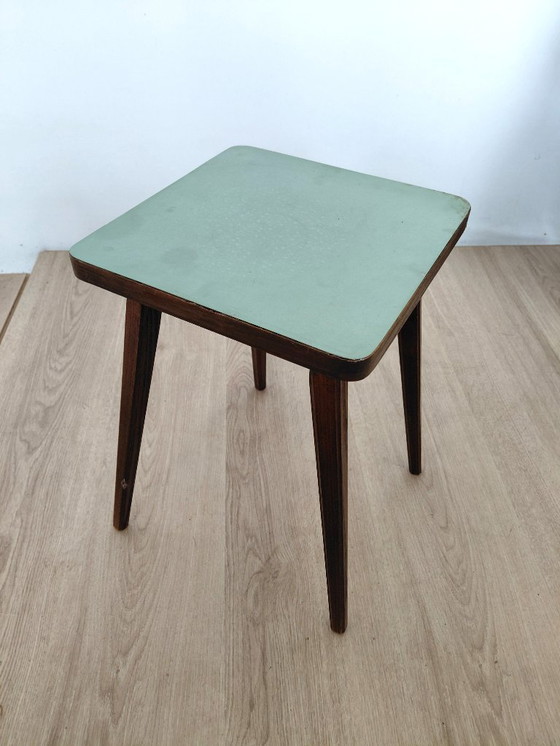 Image 1 of Art deco side table with green top