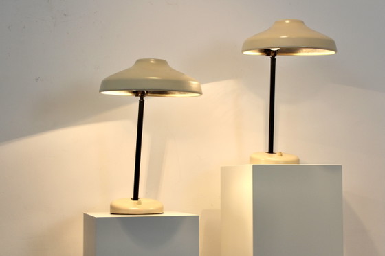 Set of adjustable Hemi Desk Lamps, Sweden, polished steel (photo 7 of 11)