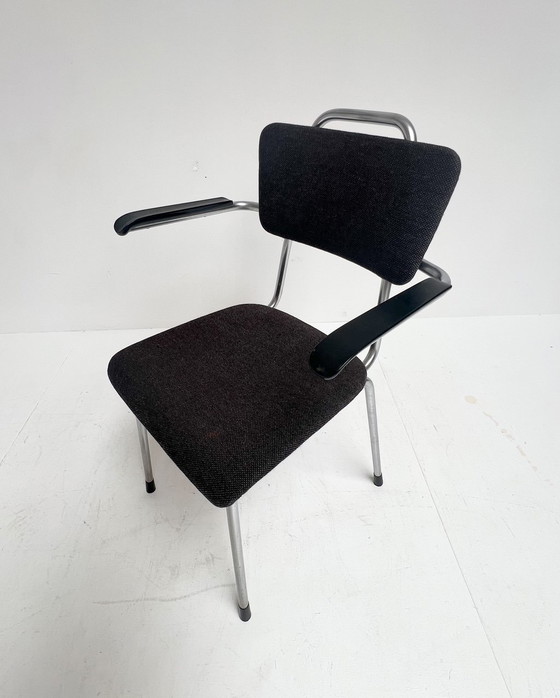 Image 1 of Ensemble de quatre chaises Gispen 115 d'origine hollandaise, 1960