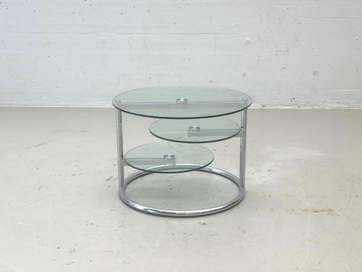 Swivel side table, 1970s – salontafels, Glass (photo 2 of 9)