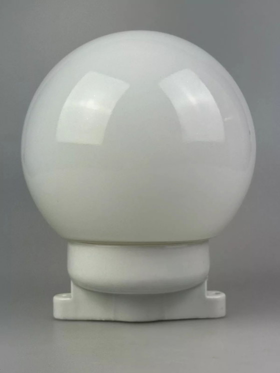 Image 1 of 50s 60s lamp lamp wall lamp cellar lamp ceramic glass Bauhaus design