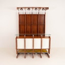 Raro mobile bar italiano con sgabelli