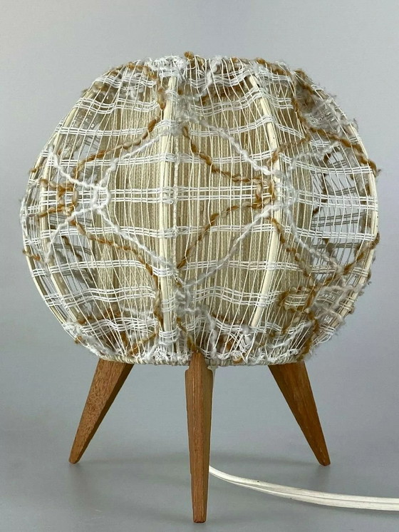 Image 1 of Lámpara de mesa esférica de los años 60 y 70, lámpara de noche, diseño de la era espacial