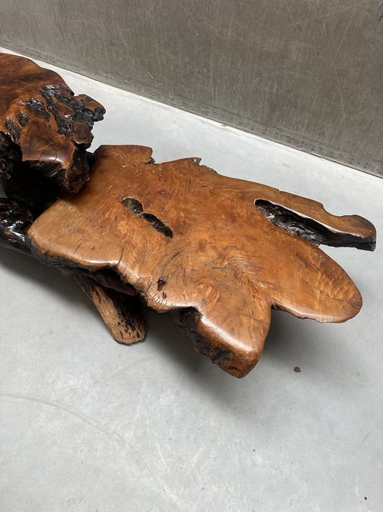 Image 1 of Vintage XL brutalist wabi-sabi coffee table