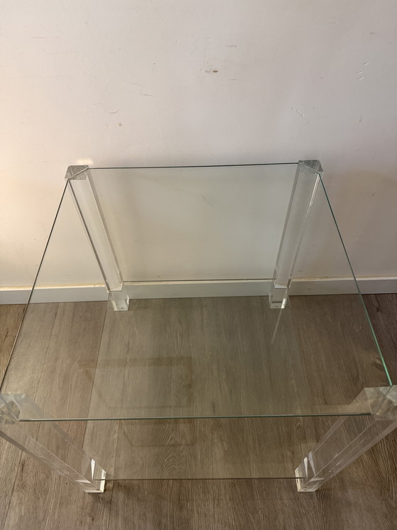 Image 1 of Lucite bijzettafel Hollywood regency jaren 70/80