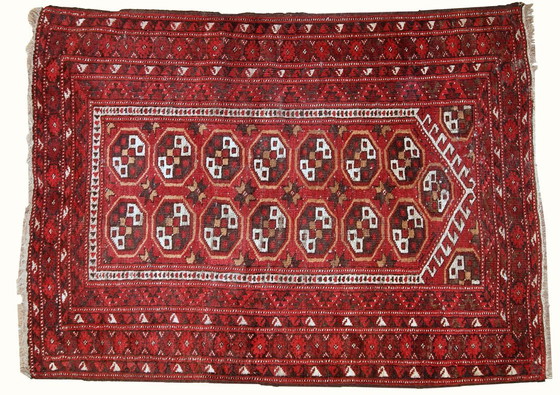 Image 1 of Alfombra afgana Adraskand antigua hecha a mano para oración, 82 cm x 115 cm (2,7' x 3,7'), 1920 - 1C346