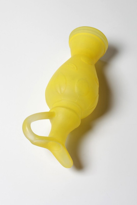 Mid-Century Glass Lemon Patterned Yellow Jug / Limoncello Carafe / Italy / 1980s – Glass & Decanter (photo 11 of 11)