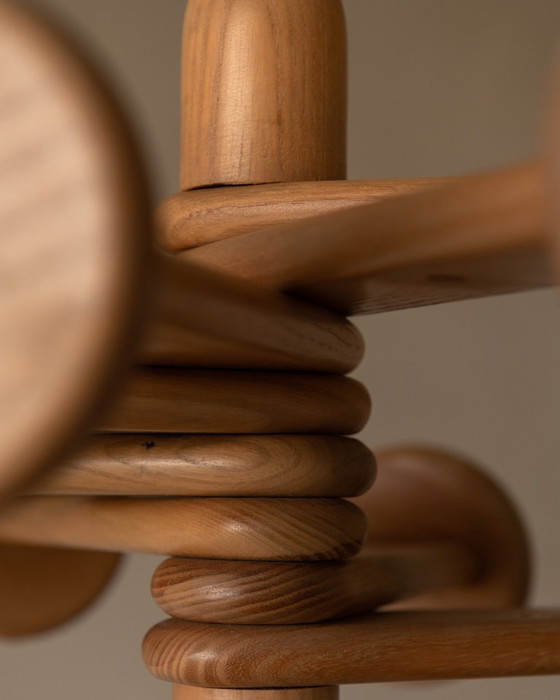 Image 1 of Appendiabiti vintage di Hank Loewenstein – appendiabiti di design in legno, anni '70