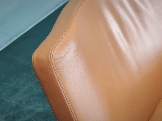Image 1 of Poltrona lounge Wave in pelle di Peter Maly per Tonon Italia, anni '90.