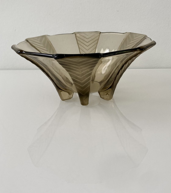 Image 1 of Plato de cristal Art Déco de 1930, modelo Athena, empresa Walther&Sohne