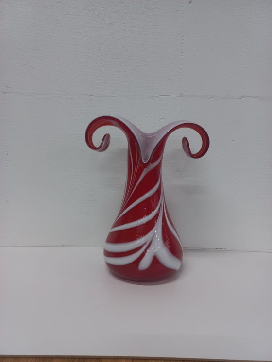 Image 1 of Glaskunst bloemenvaas vermoedelijk Jaren 70 Murano (style)