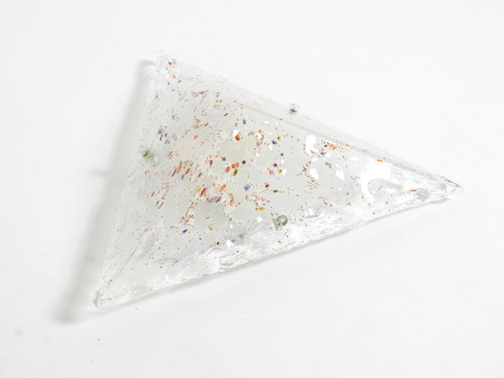 Image 1 of Post Modern Murano glass triangle ceiling lamp by Sylcom, Italy, 1985