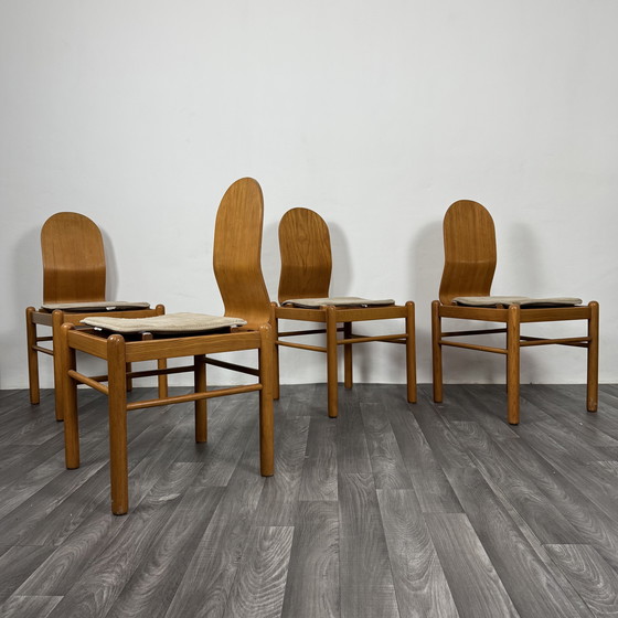 Image 1 of Set of 4 Mid-Century Scandinavian Dining Chairs from the 1970s