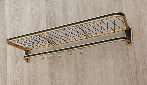 Fifties string coat rack with hat rack