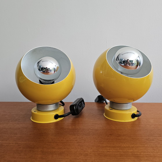 Image 1 of Set Of 2 Vintage Italian Table Lamps - Goffredo Reggiani For Lampadari Reggiani - Model "Despositato" - 1960s/70s