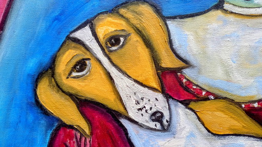 Tineke van Steenbergen Frau mit Hund