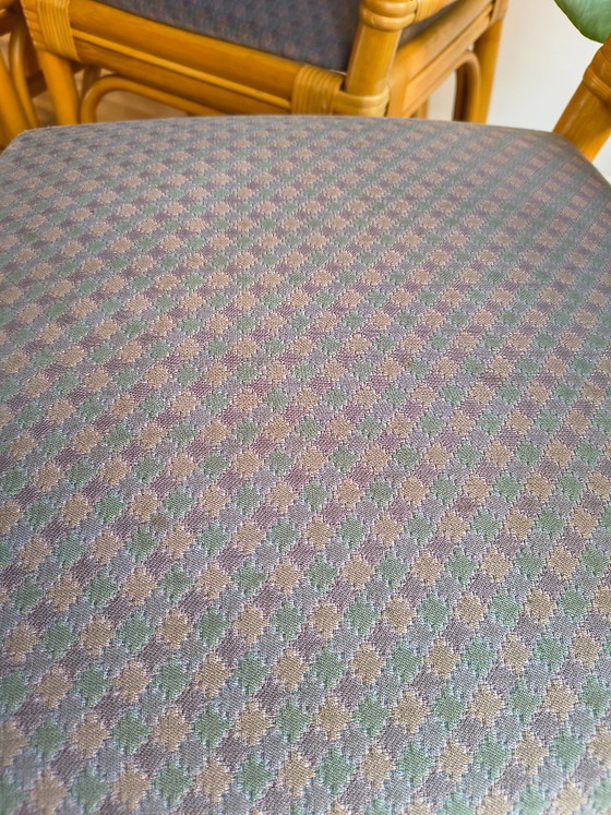 Vintage Rotan / Manou Eethoek – Boho & Webbing (Compleet) – Eetkamerset, Wicker, Textile (photo 10 of 10)