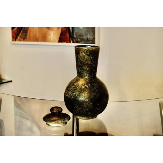 Image 1 of Vintage ceramic vase by René and Madeleine de Valence for La grange aux potiers, 1950s