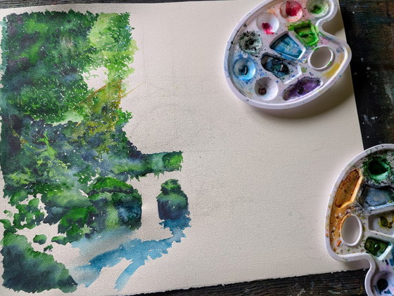 Original Watercolors – Paintings & Drawings, Paper (photo 2 of 6)