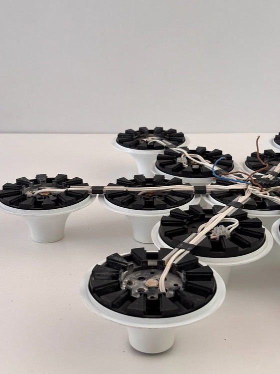 Composition of 13 Teti Wall Lights Vico Magistretti for Artemide 1970 ABS Space Age, Plastic, White (photo 10 of 14)
