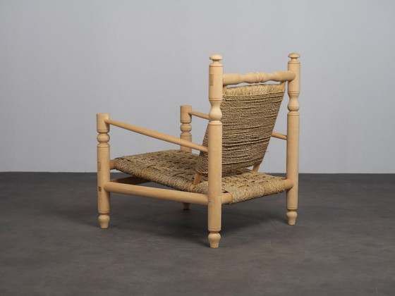 Fauteuil lounge en jonc de mer tressé, France, années 1970 – Wood, Vintage (photo 5 of 10)