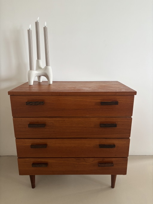 Deens teak jaren 60 ladekastje 
