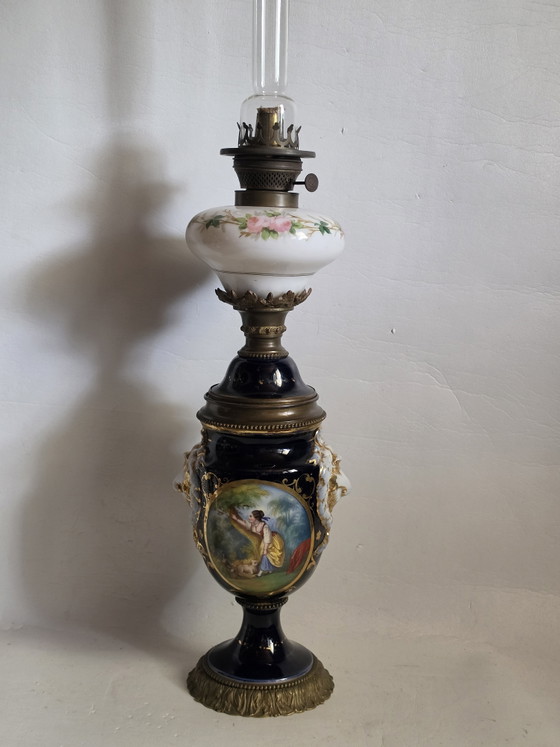 Image 1 of 79 cm – 6 kg – Magnificent Paris 1867 W – Medail-Öllampe