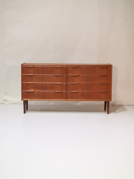 Double chest of drawers dresser Danish teak