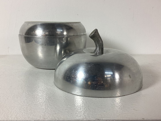 Image 1 of Italian ice bucket in the shape of an apple, vintage sixties