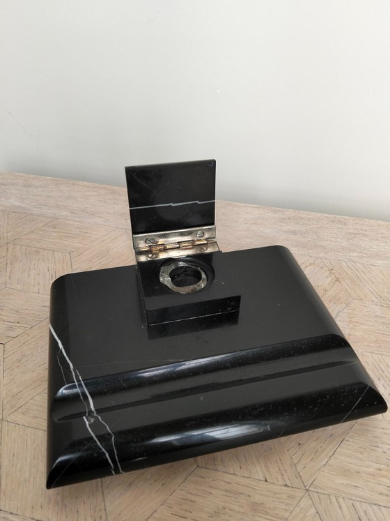 Tintero de mármol negro, Accesorios de mesa, Vidrio (foto 2 de 9)