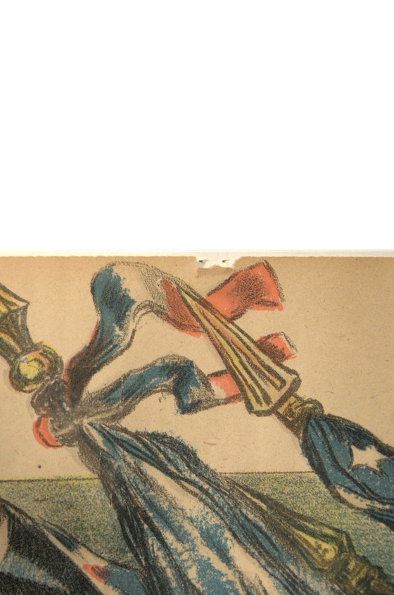 Originele poster op karton, "De bevrijdingslening", Bankeconomie, Abel Faivre, Maquet Gr, 80x120cm, Eerste (photo 9 of 11)