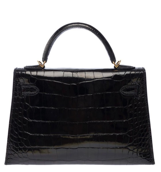 Image 1 of Borsa HERMES Kelly Mini en Cuirs exotiques Noir - 103471