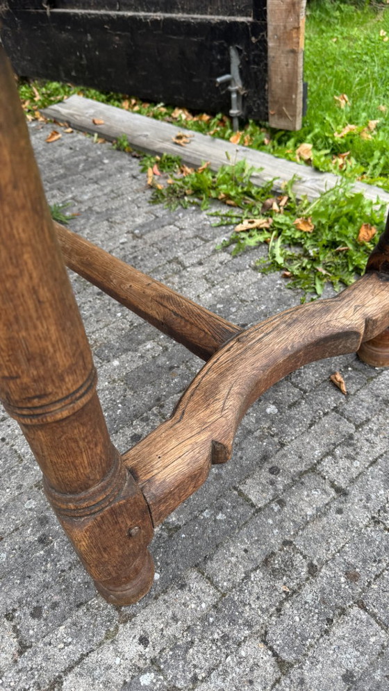 Image 1 of Table de ferme rectangulaire ancienne