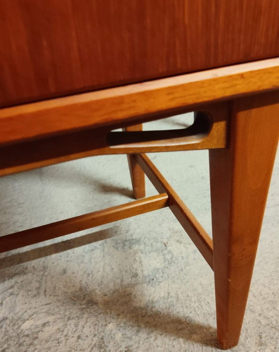 Image 1 of Credenza scandinava vintage in teak con piano di scrittura, anni '60