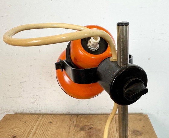 Image 1 of Lampe de table orange vintage, années 1970