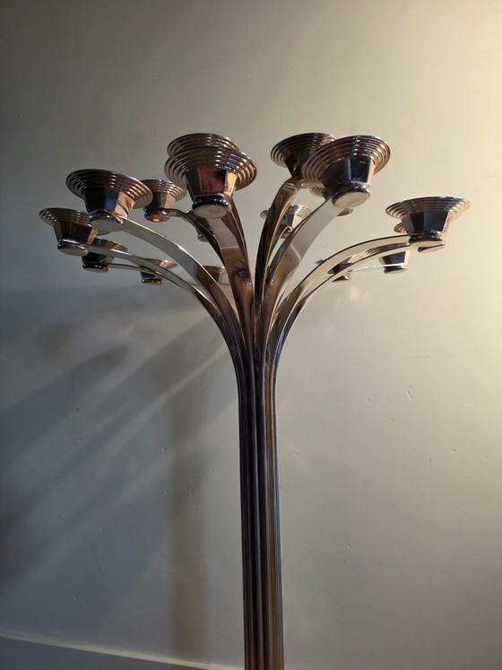 Fink Belvedere Portacandele Argentato XXL 102cm – Metal, Silver (photo 7 of 9)