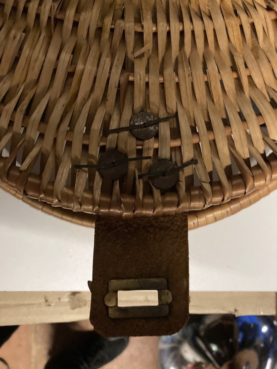 Image 1 of Vintage rieten boodschappenmand uit de jaren 70, Frans vakmanschap