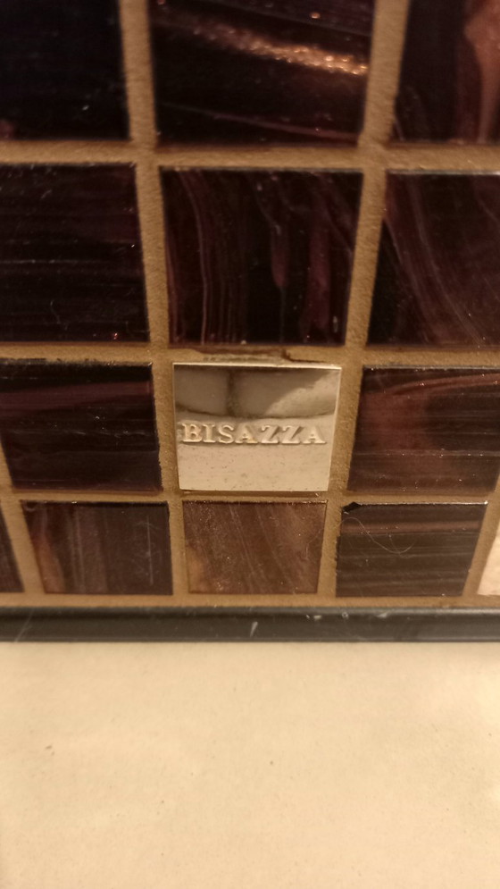 Image 1 of Pannello decorativo a mosaico originale Bisazza “Winter Flowers Oro/Nero”