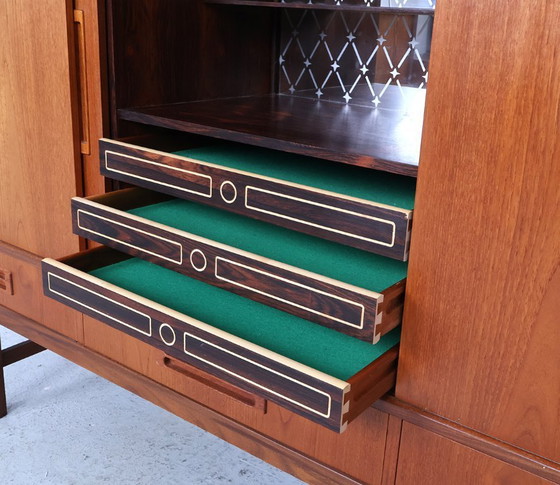 Image 1 of Deens vintage design teak highboard met lades, 1960s