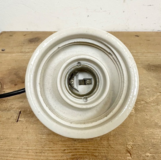 Image 1 of Vintage witte porseleinen hanglamp, jaren 70