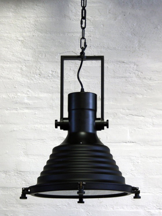 Nuovo - Lampada a Sospensione Design Industriale - Nera – Lampade a sospensione, Metallo, Industrieel (photo 5 of 5)